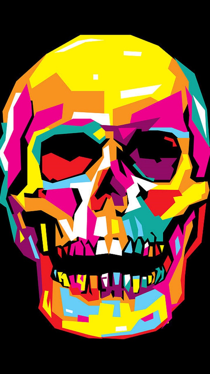 Colorful Skull Wallpaper Wallpapers Vip